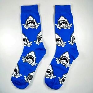 Blue Shark Pattern Socks